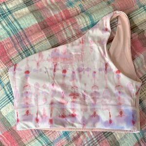 Fabletics, tie dyed Wom M uni-strap Sports bra